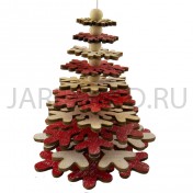 Новогоднее украшение "Елочка", подвесная, дерево; h10.Арт.ЕД-П-001