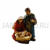 Рождественский вертеп "Святое семейство", полистоун; h11.Арт.ПК-Р-96