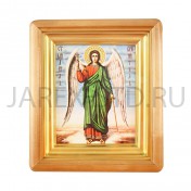 Икона "Ангел Хранитель", светлая деревянная рамка, киот, холст; 25,5*32.Арт.ИХ-002/003