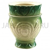 Набор настольная лампада "Лилия", стакан, керамика, цвет салатовый; h10.Арт.КЦ-024/сал