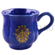 Кружка для Святой Воды, керамика, синяя; h6.Арт.КЦ-036/син