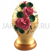 Яйцо пасхальное "Роза", керамика; h11.Арт.КРР-019/роз