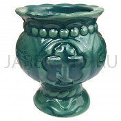 Настольная лампада, керамика, зеленая; h.Арт.КЦ-051/зел