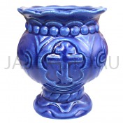Настольная лампада, керамика, синяя; h.Арт.КЦ-051/син