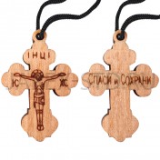 Православный нательный крест, фигурный, дерево; h2,5.Арт.КНД-2/ф