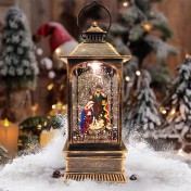 Рождественский вертеп "Святое семейство", с подсветкой, полистоун; h.Арт.РВ-23012C