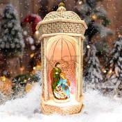 Рождественский вертеп "Фонарь-Святое семейство", с подсветкой, полистоун; h.Арт.РВ-8103-19
