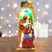 Рождественский вертеп "Святое семейство", полистоун; h29.Арт.РВ-7155-6