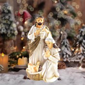Рождественский вертеп "Святое семейство",  полистоун; h.Арт.РВ-8103-3