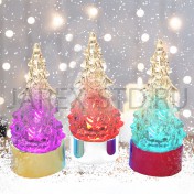 Ёлка рождественская с подсветкой, настольная,цвет в ассортименте, пластик; h10.Арт.ЕП-8093-23