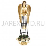 Фигурка "Ангел с книгой", подсвечник со свечой, полистоун; h34.Арт.А-111-1