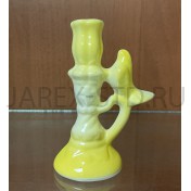 Подсвечник "Голубь", керамика, желтый; h10,5.Арт.КЦ-043/жел