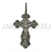 Православный нательный крест, металл, белый; h4.Арт.КН-004-1