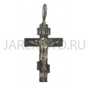 Православный нательный крест, металл, белый; h4.Арт.КН-004-3