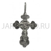 Православный нательный крест, металл, белый; h3,7.Арт.КН-004-4