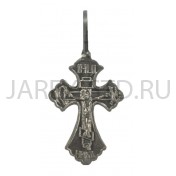 Православный нательный крест, металл, белый; h3,2.Арт.КН-007-27