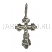 Православный нательный крест, металл, белый; h3.Арт.КН-007-31