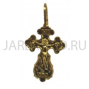 Православный нательный крест, металл, жёлтый; h3,6.Арт.КН-006-15