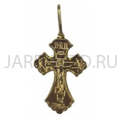 Православный нательный крест, металл, жёлтый; h3,6.Арт.КН-006-16