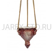 Подвесная лампада "Лилия", керамика, красная; h8,5.Арт.К-004/КР