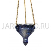 Подвесная лампада "Лилия", керамика, синяя; h8,5.Арт.К-004/С