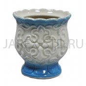 Настольная лампада "Лилия", керамика, голубая; h7,5.Арт.К-066/Г
