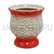 Настольная лампада "Лилия", керамика, красная; h7,5.Арт.К-066/КР