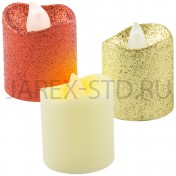 Набор светодиодных свечей, три цвета, 6 штук; h11.Арт.40659