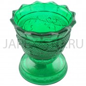 Настольная лампада "Лилия", стекло, зелёная; h8.Арт.СЛ-С-006/ЛЗ
