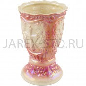 Настольная лампада "Виноград", керамика, красная; h11,5.Арт.К-018/КР