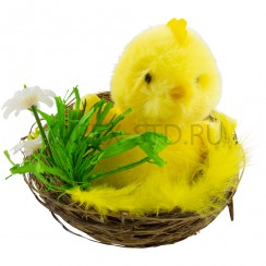 Пасхальный сувенир "Цыпленок в гнезде"; h10.Арт.ПС-180-0521A