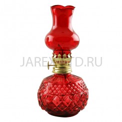 Лампа масляная "Афонская", стекло, красная; h18.Арт.ЛК-002
