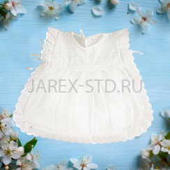 Крестильное платье, белое,100% хлопок; размер 1-2 года.Арт.Т-К-005с