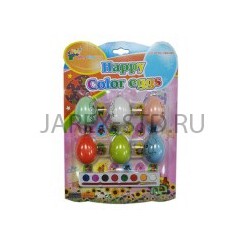 Детский набор для творчества "Счастливые цветные яйца", краски, кисточка, яйца.Арт.ПН-Р-028