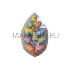 Набор пасхальный "Яйца на подвеске", блистер, цветные с бисером, 9 штук; h6.Арт.ПК-Я-007