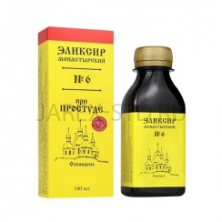 Эликсир Монастырский №6 при Простуде, пластик 100 мл, "Архыз".Арт.ЭА-965521