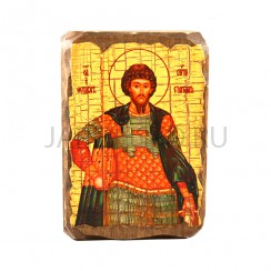 Икона "Федор", дерево под старину, печать-краска; 7*10.Арт.И-СТИ/272