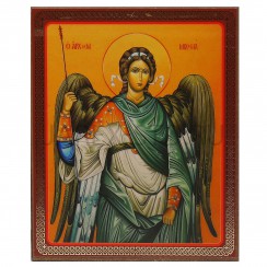 Икона "Архангел Михаил", мдф, полиграфия; 10*12.Арт.И-МДФ-001/062