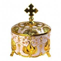 Шкатулка Крест , эмаль,  металл, цвет золото; h10.Арт.КМЭ-8022-3
