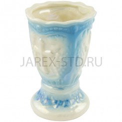 Настольная лампада "Виноград", керамика, голубая; h11,5.Арт.К-018/Г