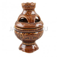 Аромалампа керамическая, цвет коричневый; h12,5.Арт.КЦ-013/кор