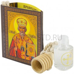 Ароматизатор с ликом "Николай Чудотворец", автомобильный; 4 мл..Арт.АРДА-3/101