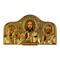 Автомобильный тройник в ассортименте, пластик  "Спаситель, Казанская, Николай Чудотворец"; 6,8*4.Арт.И-П-8343-06