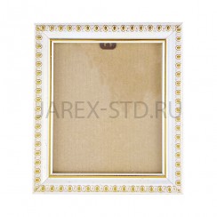 Багетная рамка под полиграфию 15*18, белая с золотом; 17,5*20,5.Арт.БРМ-1518/бз