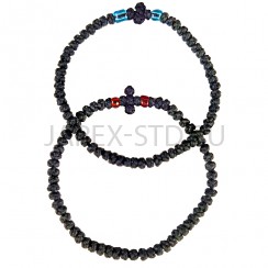 Браслет IC. XC .NIKA (Иисус Христос побеждает), Комбоскини, детский, цвет черный.Арт.БГ-ПМКС-ДЧ