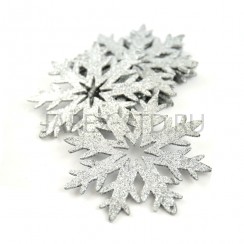 Набор новогодних украшений "Снежинки", подвесные, пластик, 12 штук; h11.Арт.ЕУ-60036