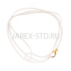 Гайтан белый, хлопок, карабин; 60.Арт.Г-003С/бел