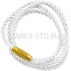 Гайтан белый, шёлк крученый, закрутка; 65.Арт.ГШ-007/бел