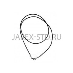 Гайтан чёрный, каучук, карабин; 60.Арт.ГК-002