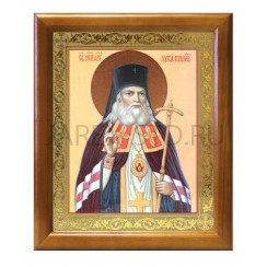 Икона  Лука, полиграфия,  в багетной рамке со стеклом; 12,5*14,5.Арт.И-БР-2/163